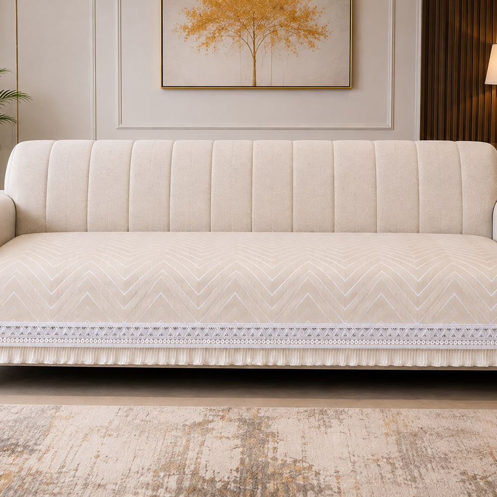 Giza Luxe Sofa Seat Cover – Beige