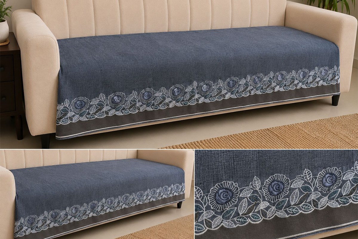 Hoshino Dark Grey Sofa Cover