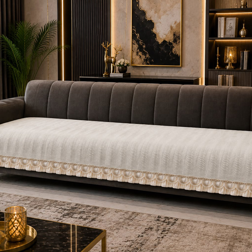 Glamour Luxe Sofa Seat Cover - Green