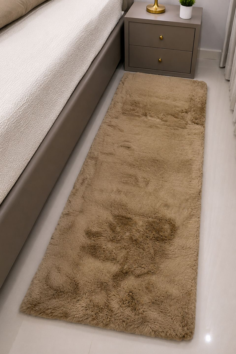 Rabbit Fur Runner Beige -  60 × 150 CM