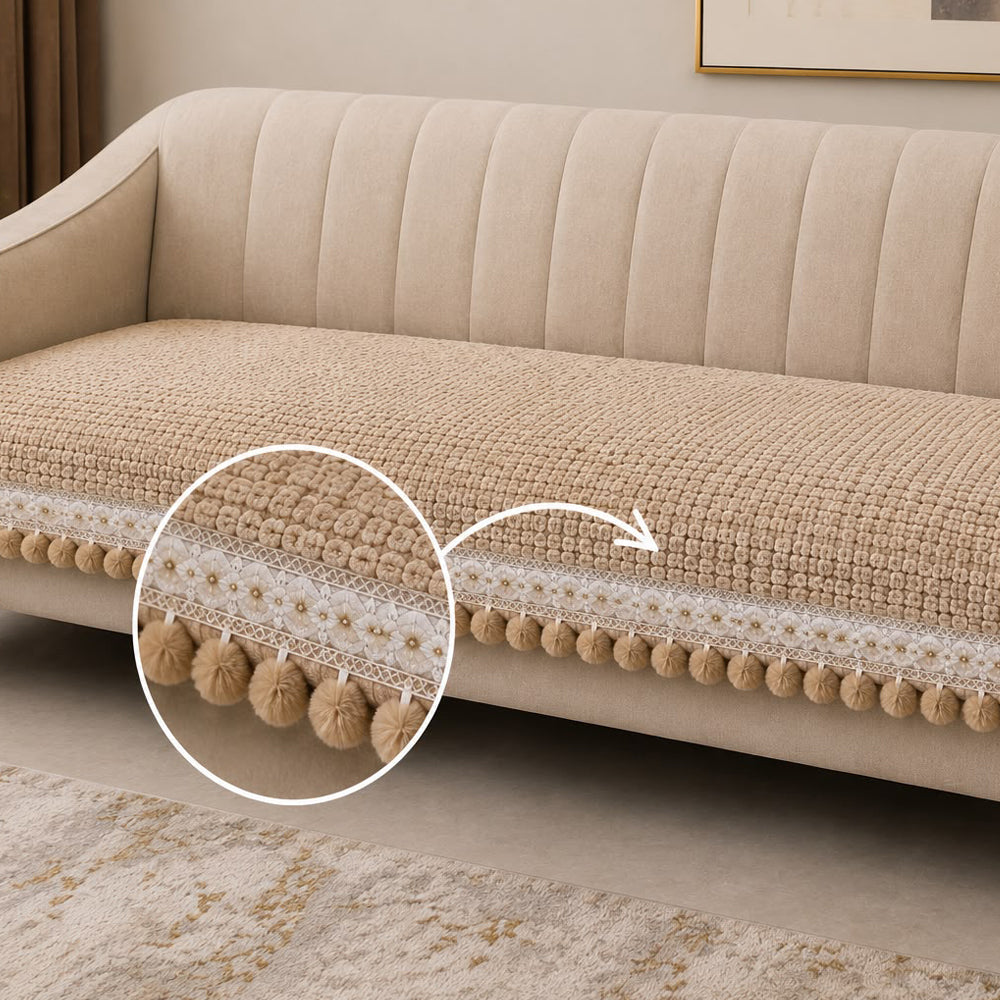 Ventus Pearl Bloom Sofa Seat Cover – Beige