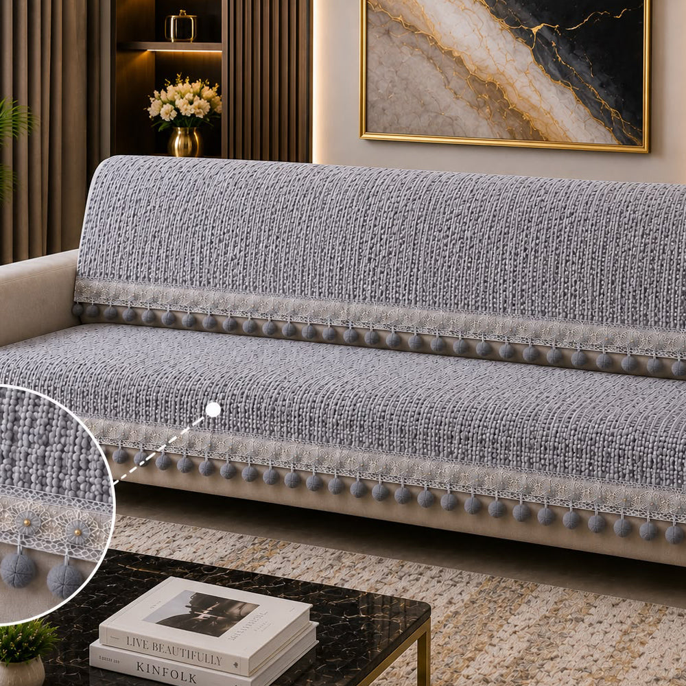 Ventus Pearl Bloom Sofa Seat Cover – Grey
