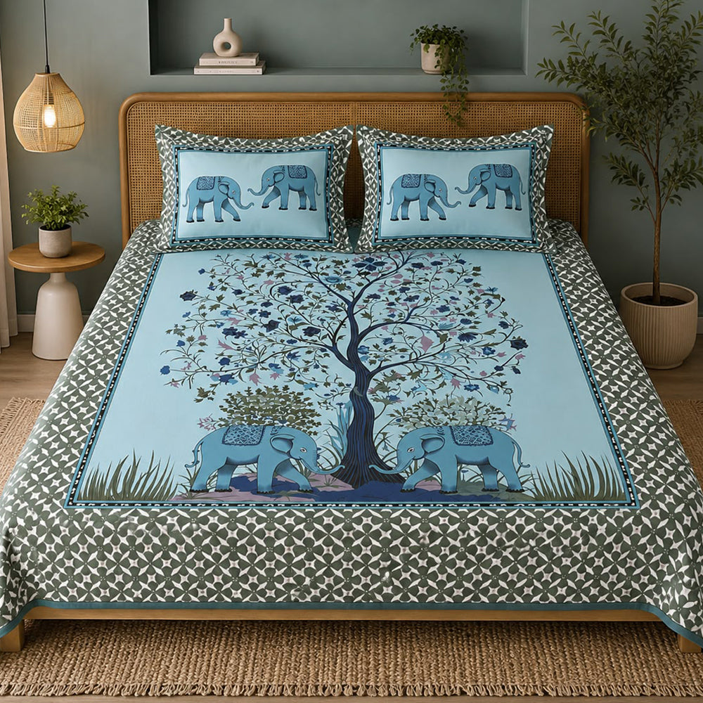 Neel Gajraj Royale Heritage Printed Cotton Bedsheet