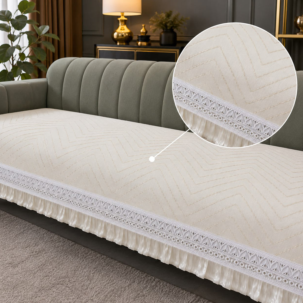 Giza Luxe Sofa Seat Cover – Ivory