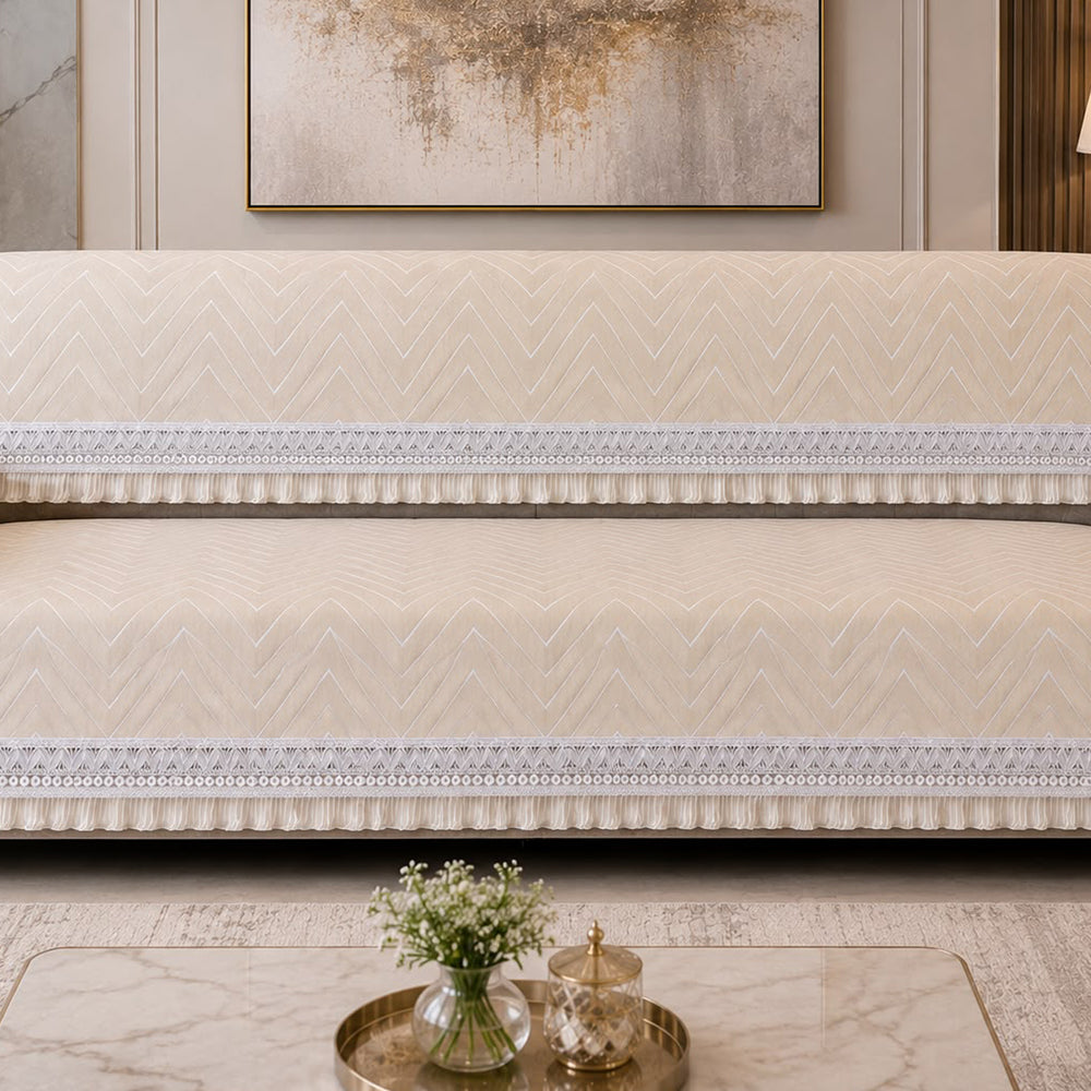Giza Luxe Sofa Seat Cover – Beige