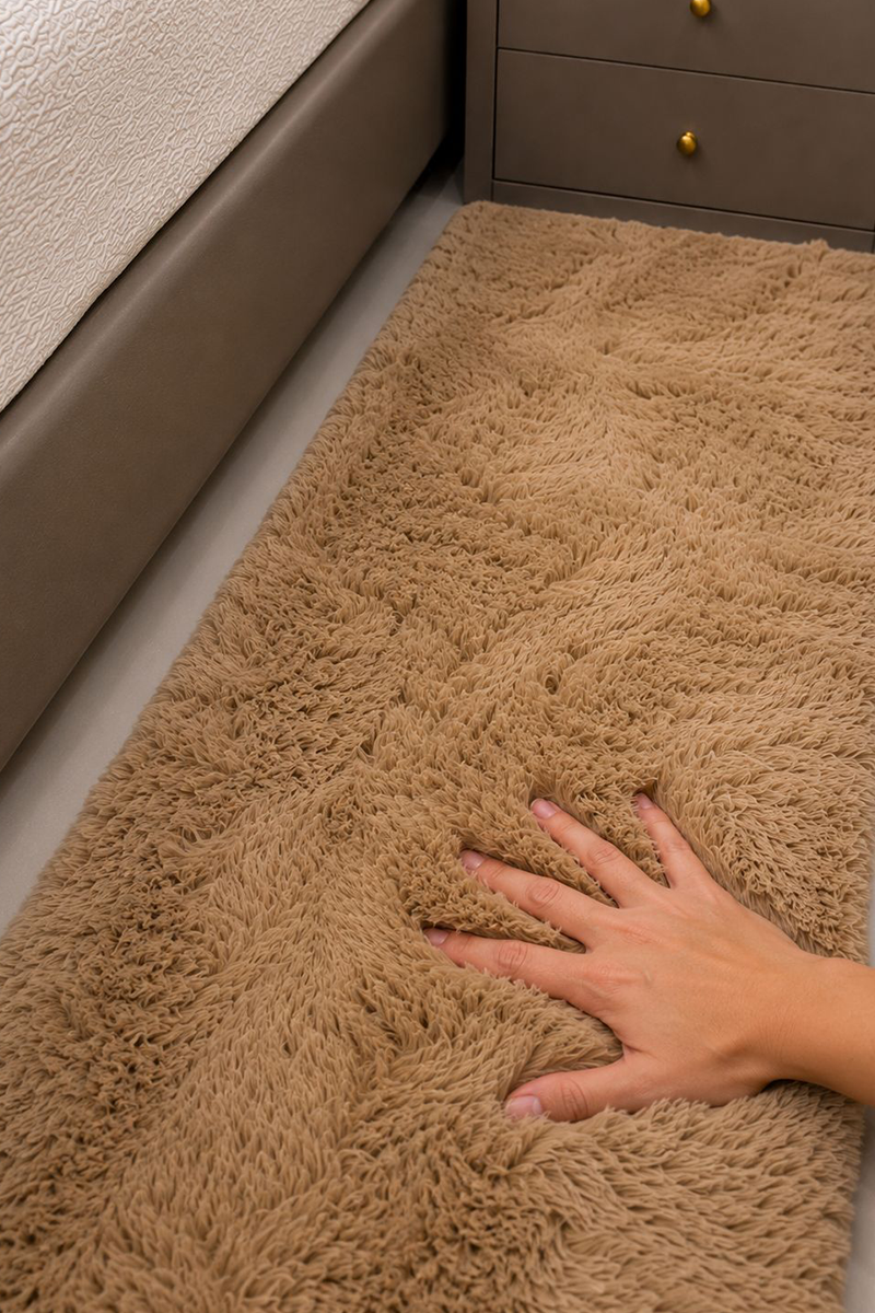 Rabbit Fur Runner Beige -  60 × 150 CM