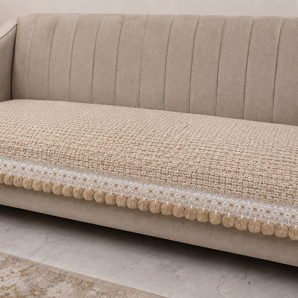 Ventus Pearl Bloom Sofa Seat Cover – Beige