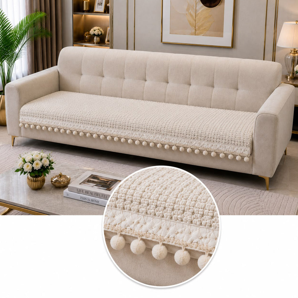 Ventus Pearl Bloom Sofa Seat Cover – Ivory