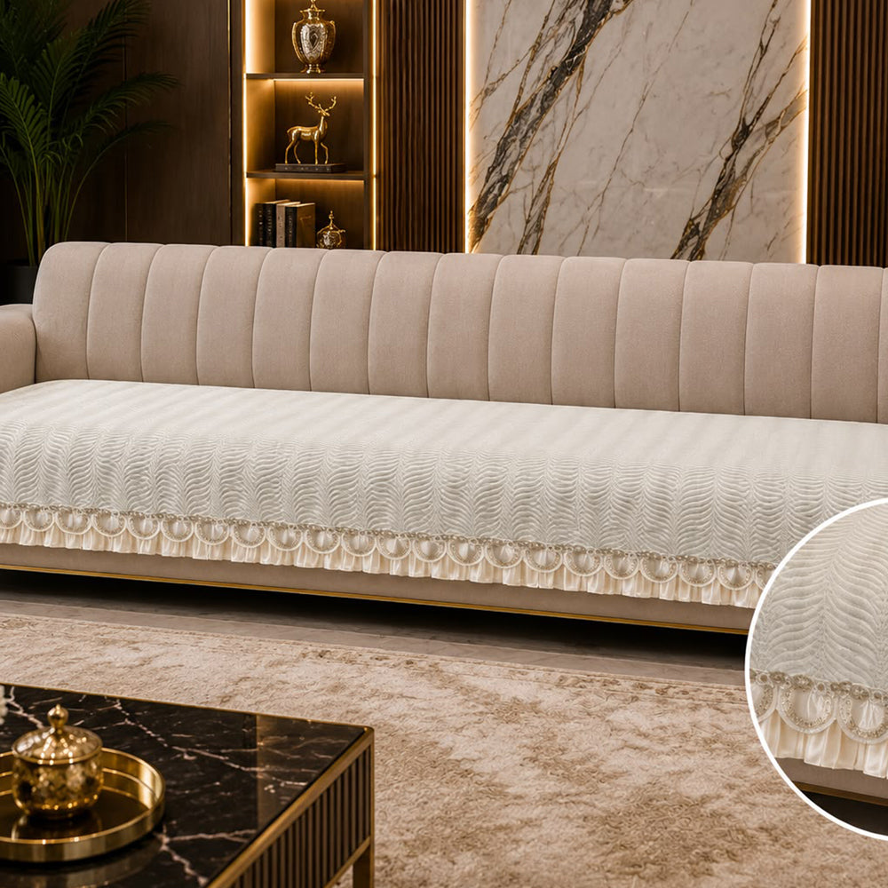 Glamour Luxe Sofa Seat Cover - Green