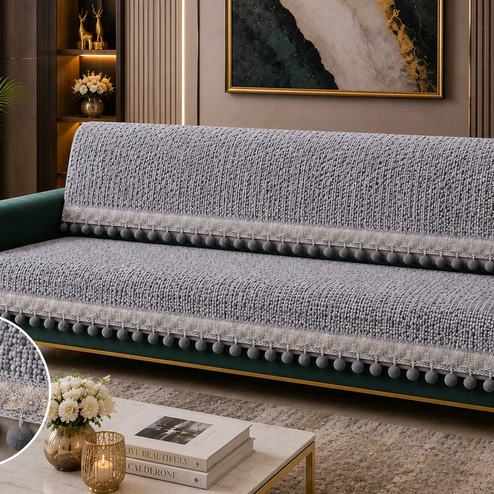 Ventus Pearl Bloom Sofa Seat Cover – Grey