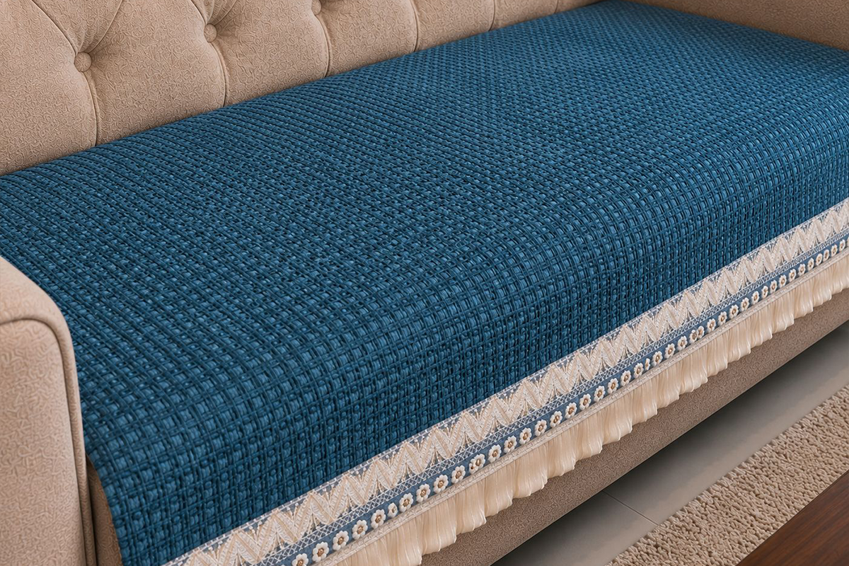 Olivia Ocean Blue Sofa Cover