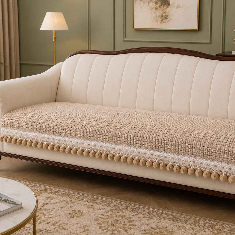 Ventus Pearl Bloom Sofa Seat Cover – Beige