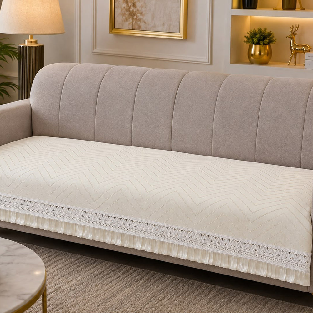 Giza Luxe Sofa Seat Cover – Ivory