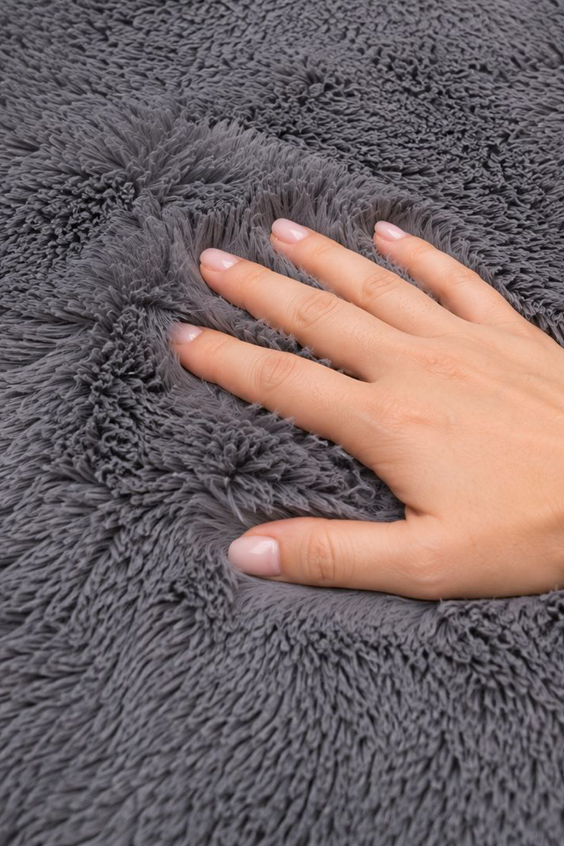 Rabbit Fur Runner Grey -  60 × 150 CM