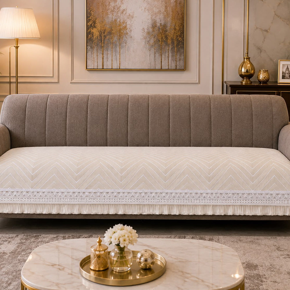 Giza Luxe Sofa Seat Cover – Beige