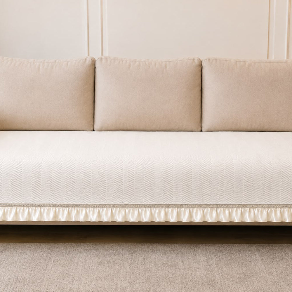 Sleek Luxe Sofa Seat Cover – Beige