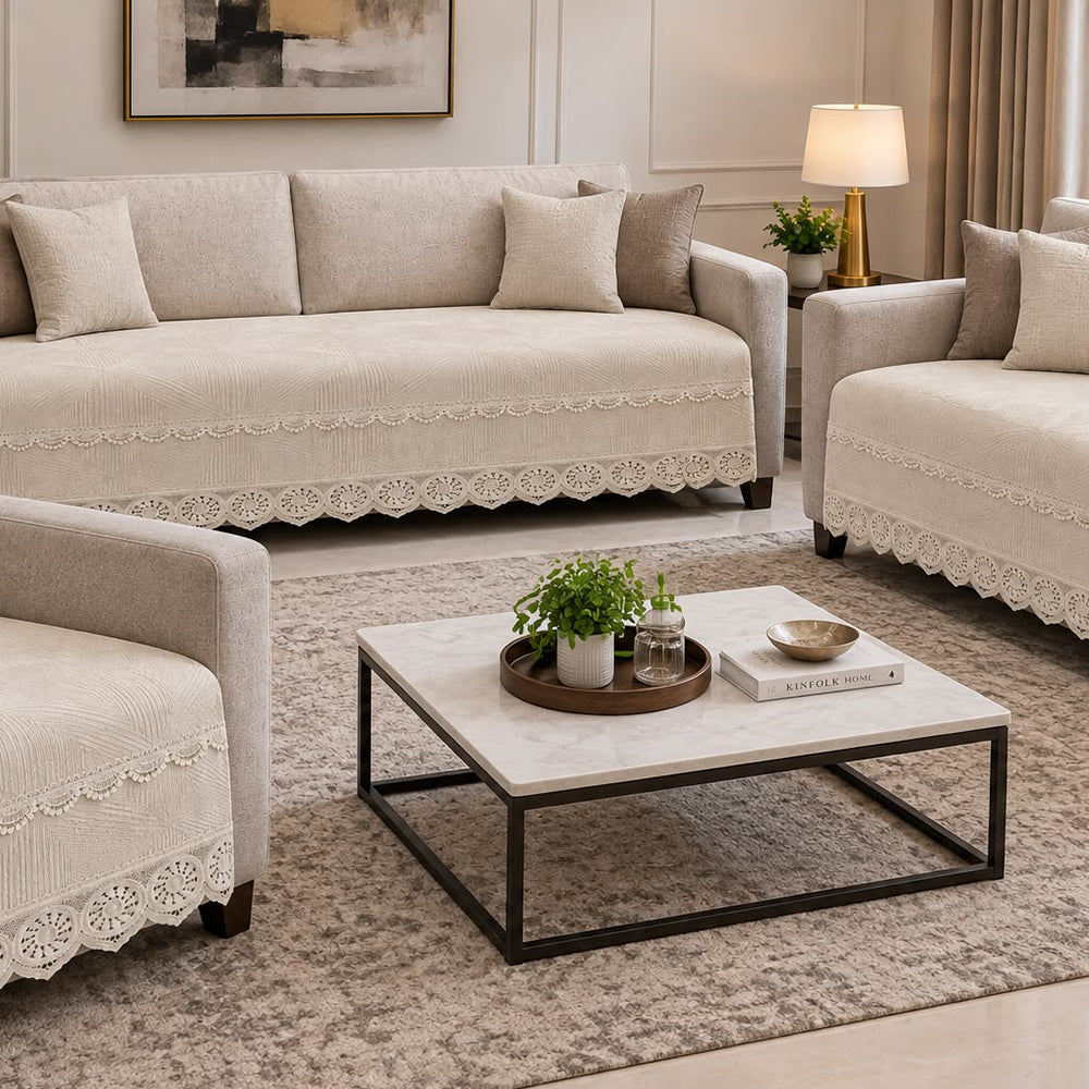 Aspen sofa seat cover ivory