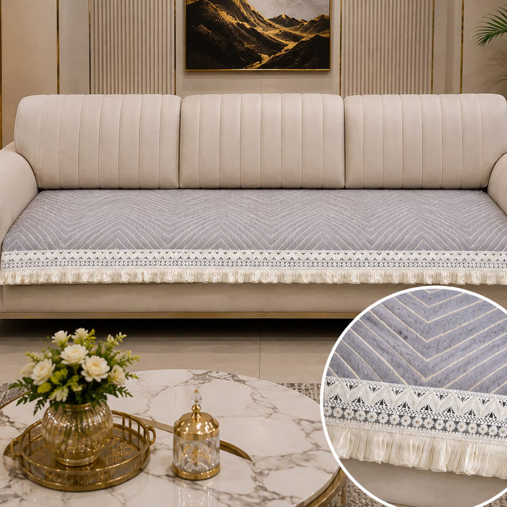Giza Luxe Sofa Seat Cover – Grey