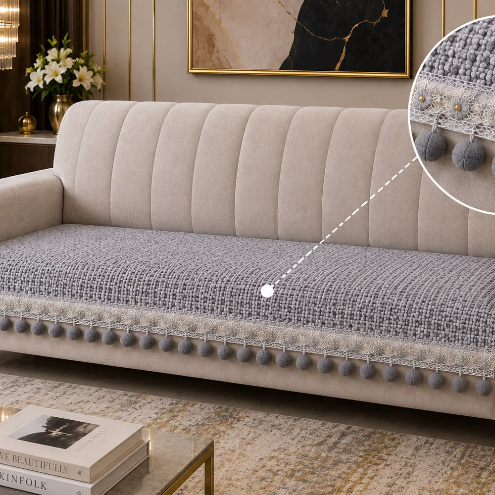 Ventus Pearl Bloom Sofa Seat Cover – Grey