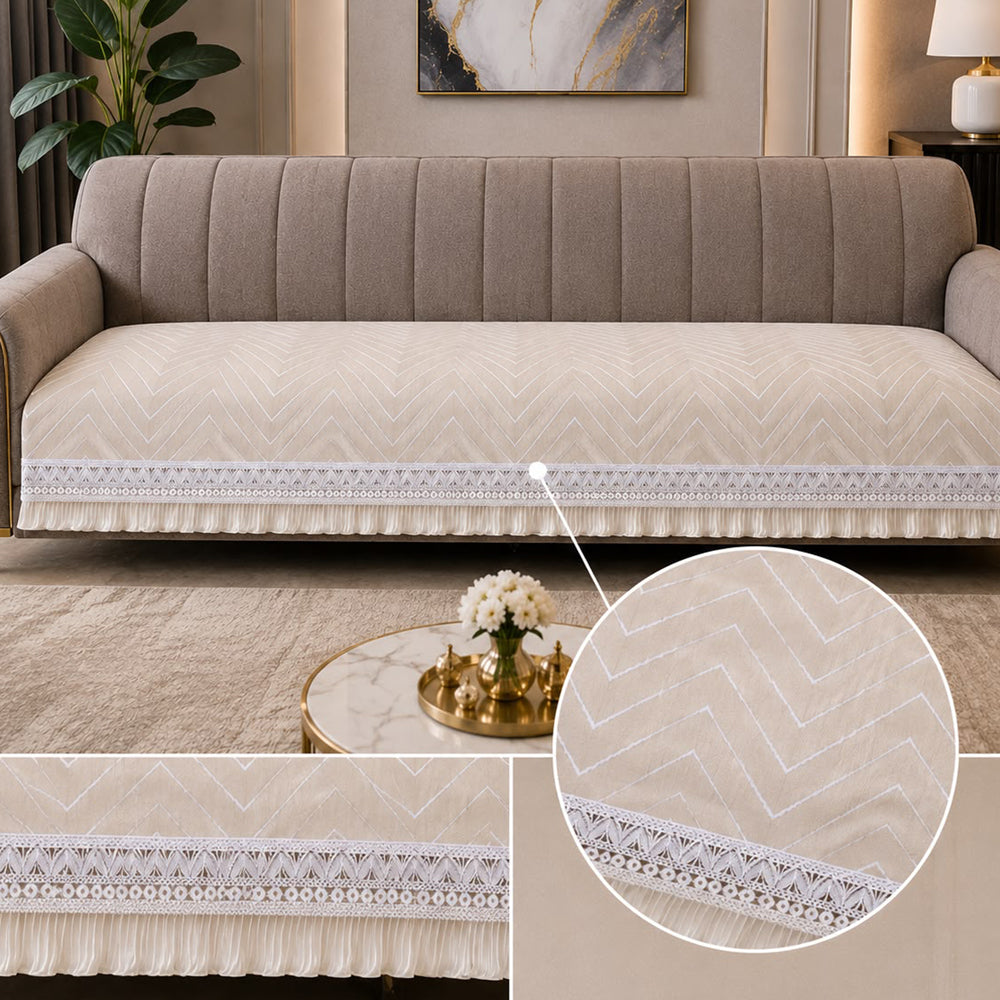 Giza Luxe Sofa Seat Cover – Beige