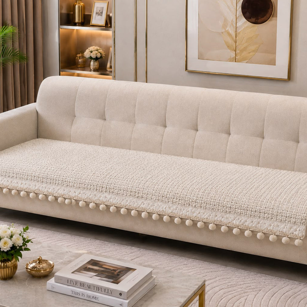 Ventus Pearl Bloom Sofa Seat Cover – Ivory