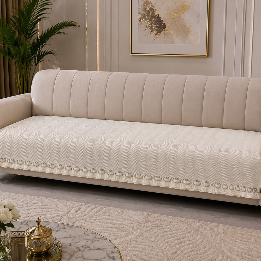 Glamour Luxe Sofa Seat Cover - Green
