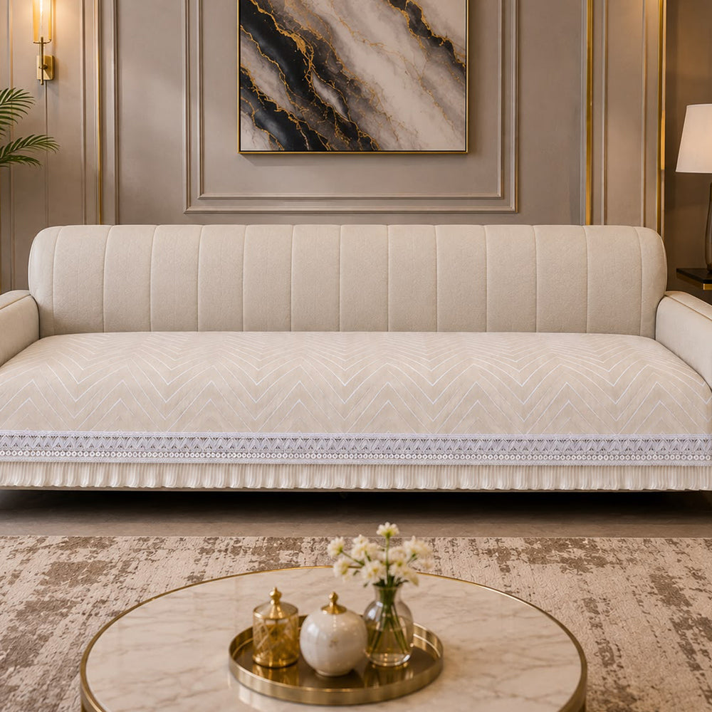 Giza Luxe Sofa Seat Cover – Beige