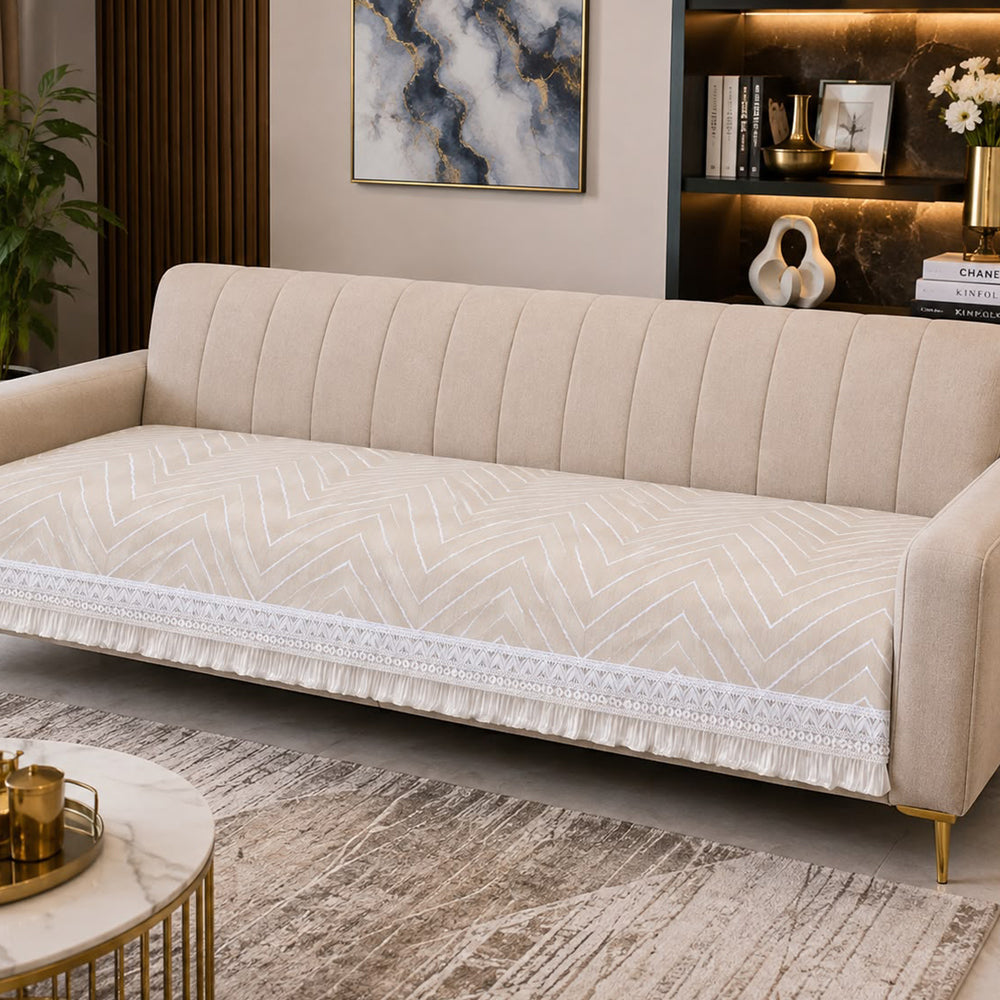 Giza Luxe Sofa Seat Cover – Beige