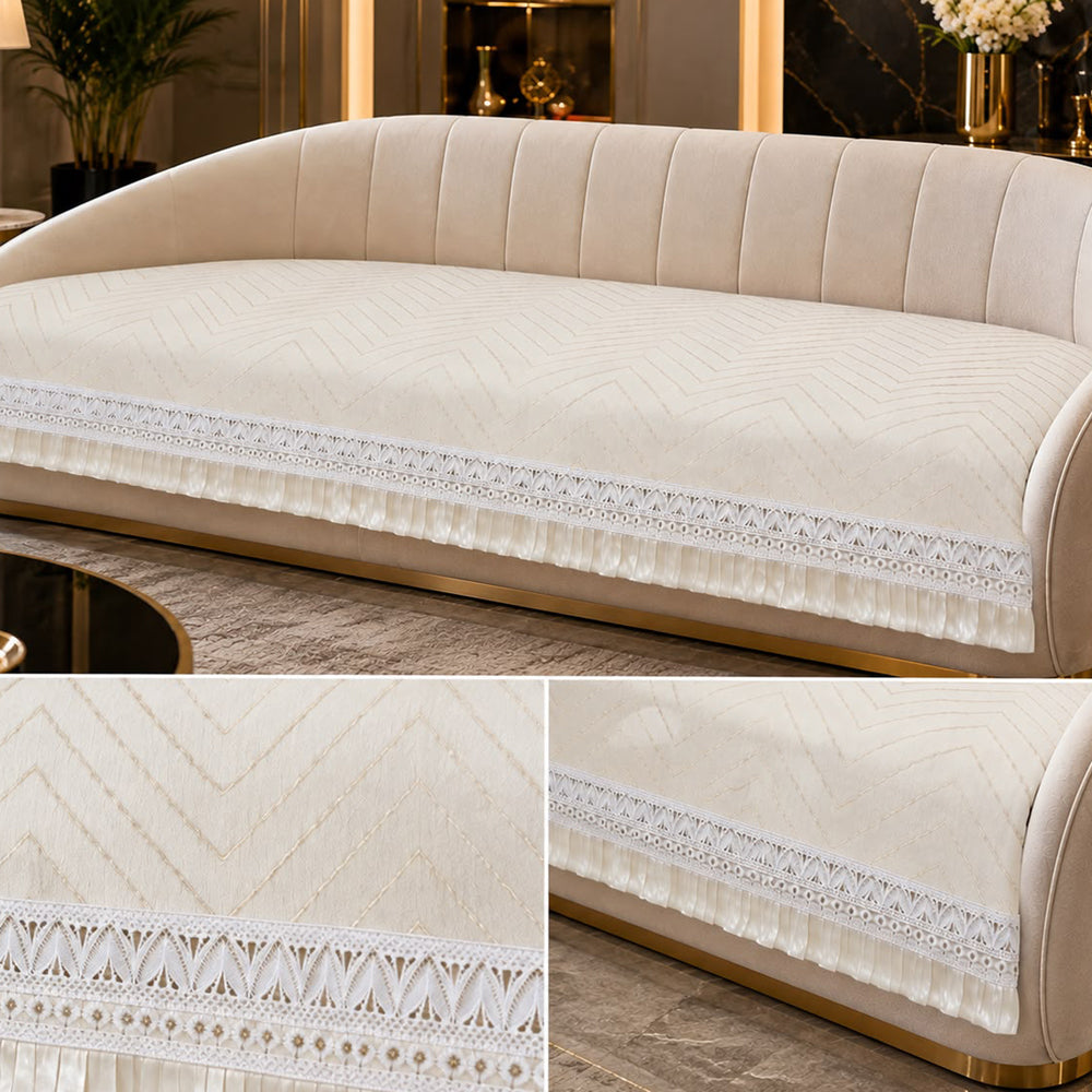 Giza Luxe Sofa Seat Cover – Ivory