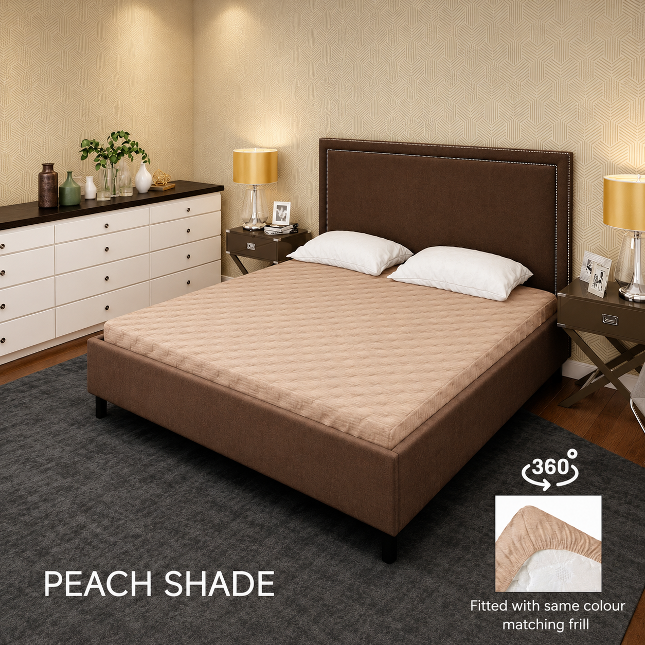 Peach Blush Waterproof Mattress Protector