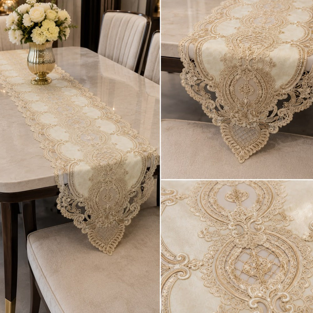 Regalia Embroidered Table Runner – 16 x 96 Inches
