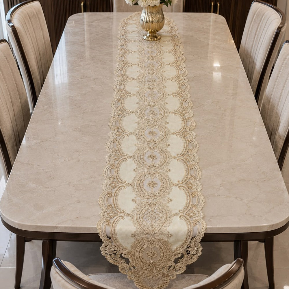 Regalia Embroidered Table Runner – 16 x 96 Inches